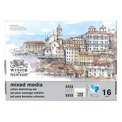 Zestaw artystyczny Urban Sketching Mixed Media W&amp;N, 16 elem.