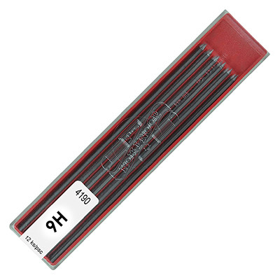 Wkłady grafitowe 4190, Koh-I-Noor, 12 x 2mm, 9H