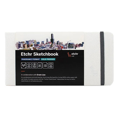 Szkicownik Etchr Sketchbook  Panoramic CP, 230 g/m, 10 x 20 cm
