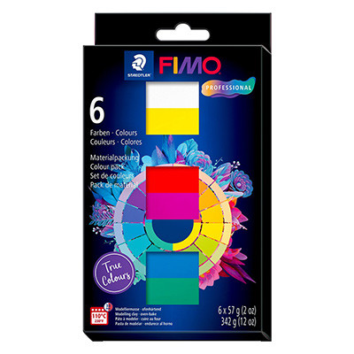 True Colours Fimo Professional, 6 x 57 g