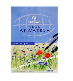 Blok do akwareli Canson, A5, 10 ark. 250g