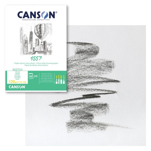 Szkicownik Canson 1557, 50 kartek A3, 120g