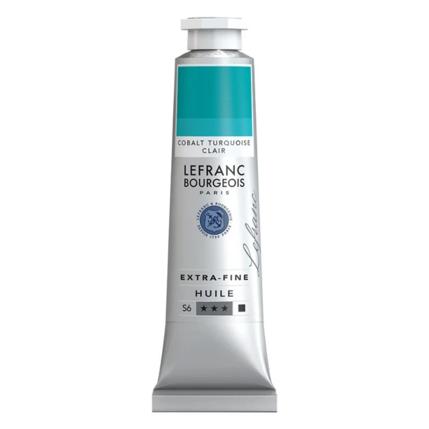 725 Cobalt turquoise light, artystyczna farba olejna Lefranc 40 ml