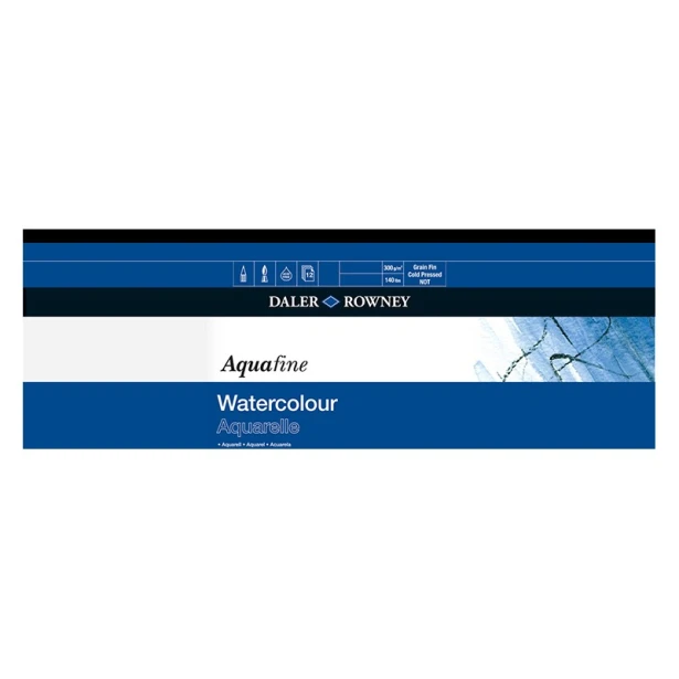Aquafine, blok akwarelowy Daler Rowney 24 x 68cm, 12 ark, 300g.