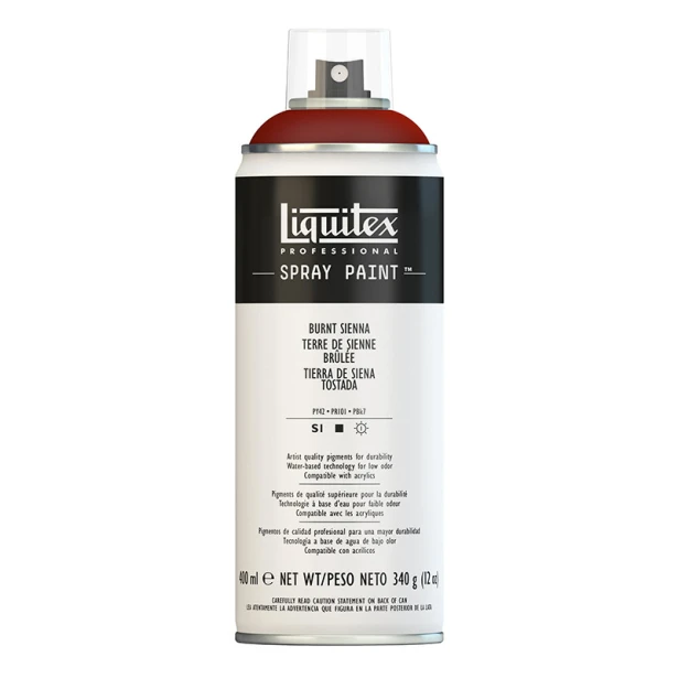 0127 Burnt sienna, farba w spray'u Liquitex, 400ml