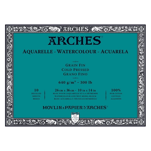 Blok Arches CP 640g 10ark. 26 x 36 cm