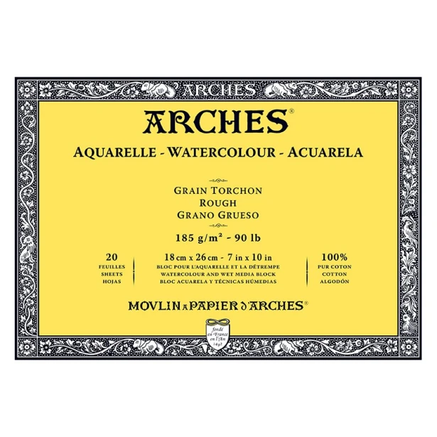 Blok Arches RGH 185g 20ark. 23 x 31 cm