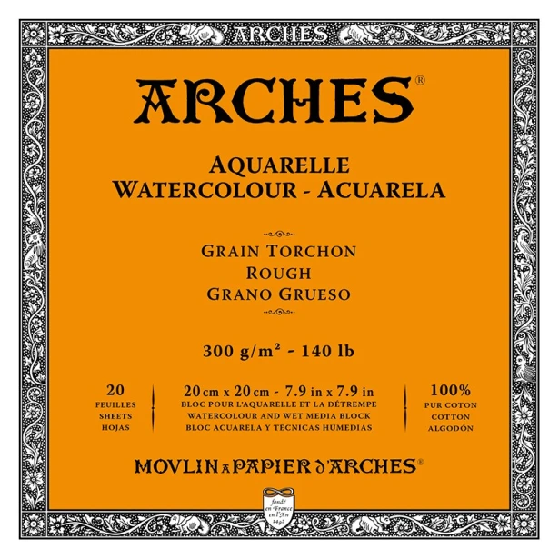 Blok Arches RGH 300g 20ark. 20 x 20 cm