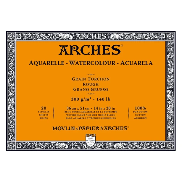 Blok Arches RGH 300g 20ark. 36 x 51 cm