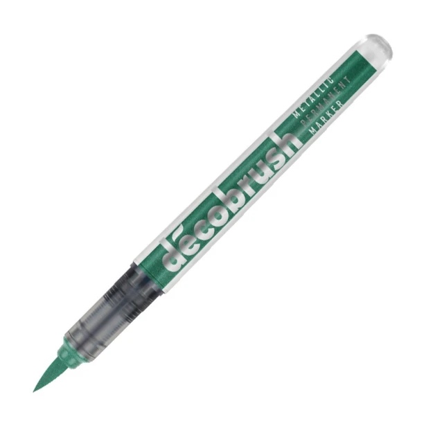 Green metallic, pisak DecoBrush Karin