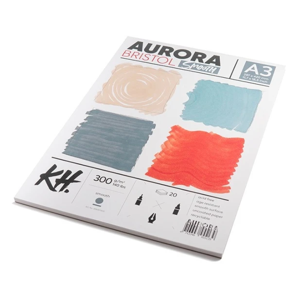 Blok Bristol Smooth Aurora A3, 300 g/m², 20 ark.