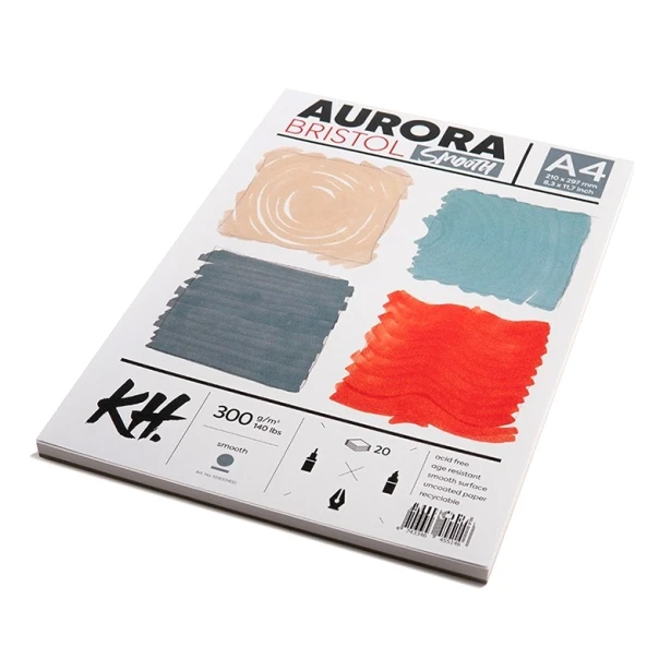 Blok Bristol Smooth Aurora A4, 300 g/m², 20 ark.