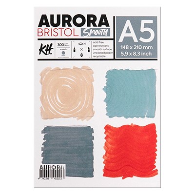 Blok Bristol Smooth Aurora A5, 300 g/m², 20 ark.