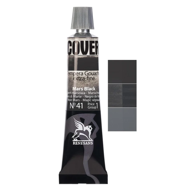 41 Mars Black, tempera Cover Renesans 20 ml