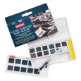 Tinted Charcoal Paint Pan Set, Derwent, 12 kol.
