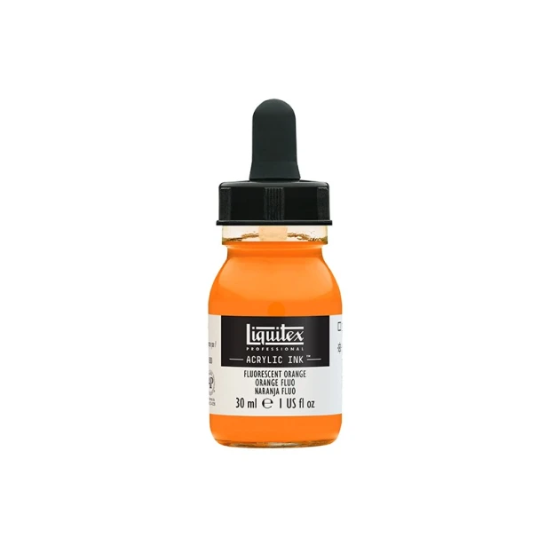 982 Fluorescent orange, tusz akrylowy Liquitex 30 ml