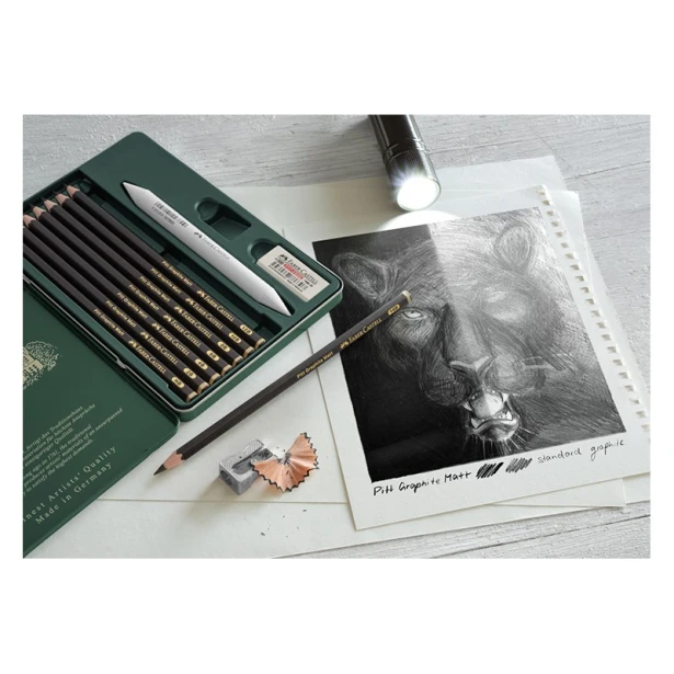 Ołówki artystyczne Pitt Graphite Matt, Faber-Castell, 11 elem.