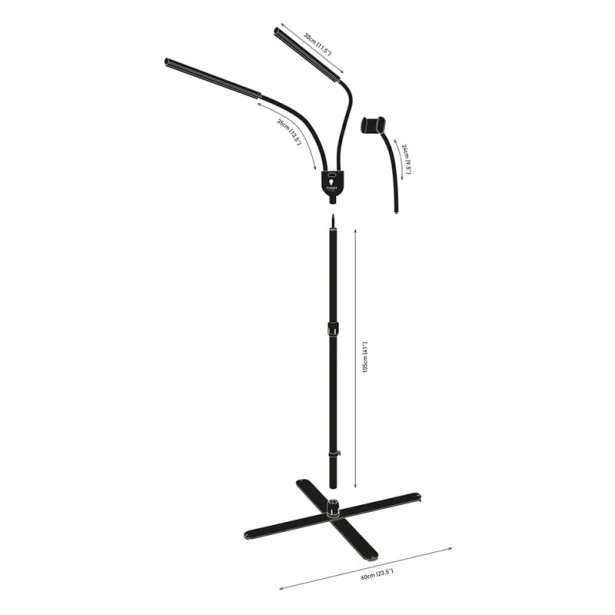Lampa ledowa ze statywem Gemini, Daylight