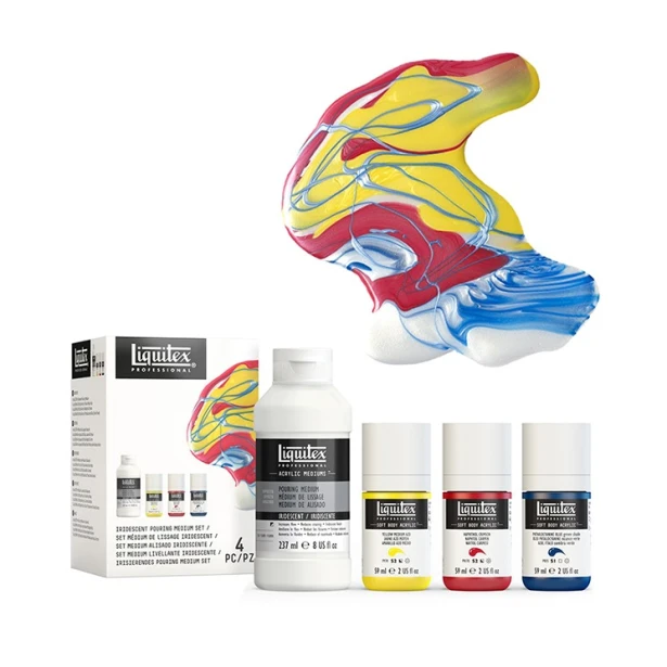 Zestaw do pouringu Iridescent, Liquitex 4 elem.