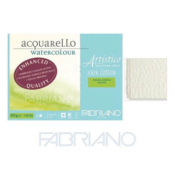 Fabriano Artistico T/W, gruboziarnisty 35,5 x 51 cm, 15 ark, 300 g