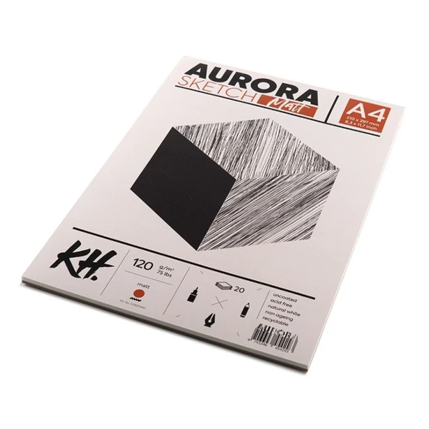 Blok szkicowy Sketch Matt Aurora, A4, 20 ark.