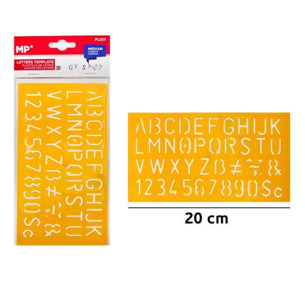 Szablon do liter i cyfr o wysokości 2 cm