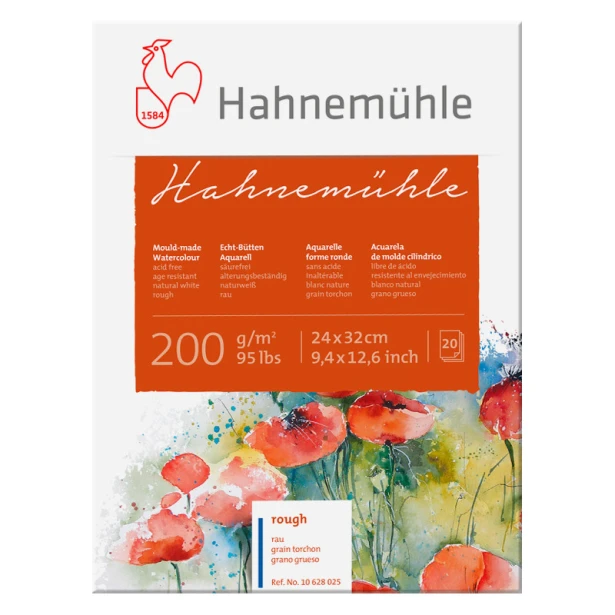 Blok akwarelowy Hahnemuhle Rough 24 x 32 cm, 200 g/m2