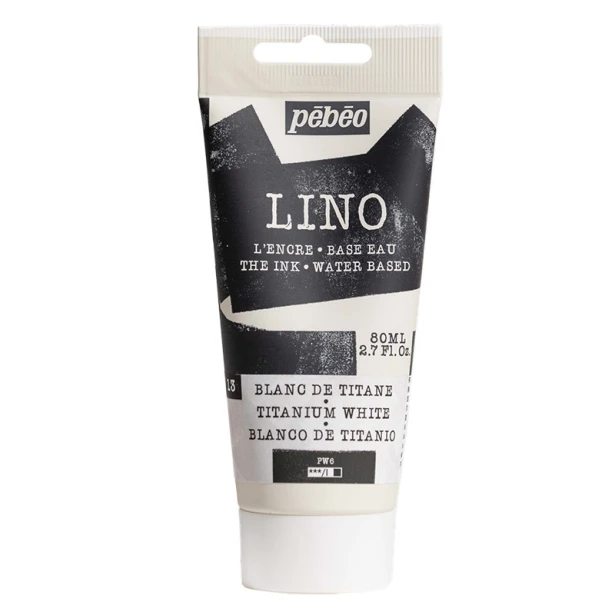 13 Titanium White, farba do linorytu LINO Pebeo 80 ml