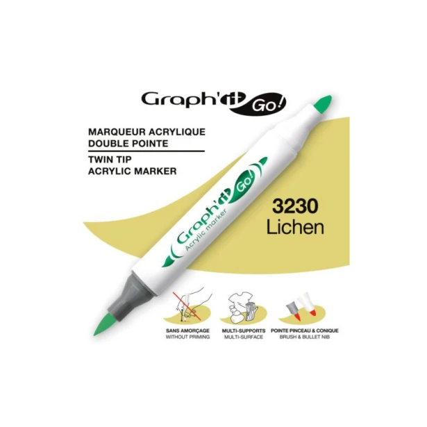 3230 Lichen, dwustronny pisak akrylowy Graph'it Go!