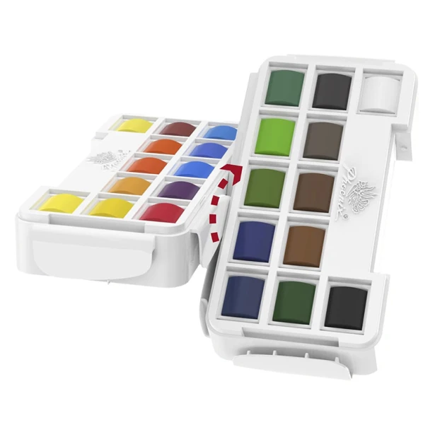 Farby akwarelowe Pocket Set Phoenix, 36 półkostek