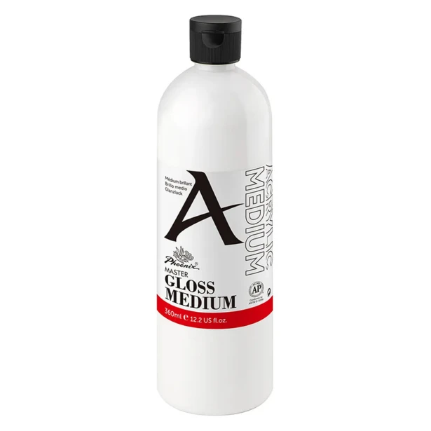 Medium błyszczące do farb akrylowych Phoenix 360 ml