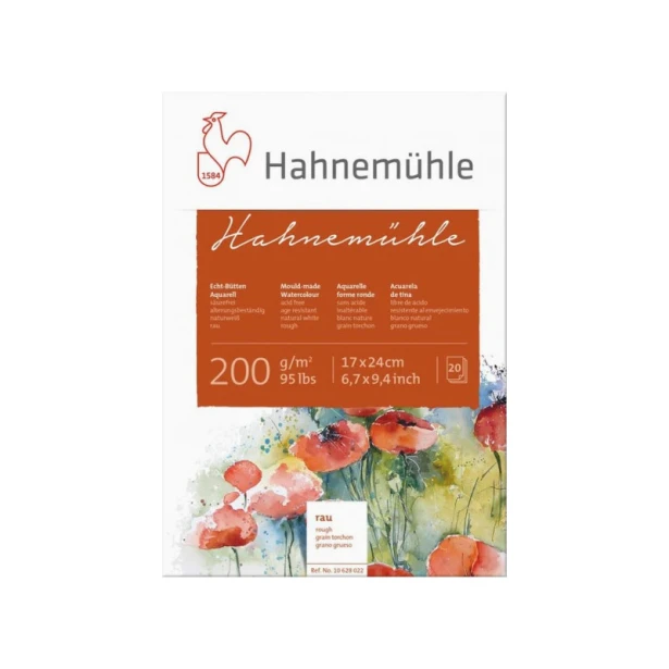 Blok akwarelowy Hahnemuhle Rough 17 x 24 cm, 200 g/m2