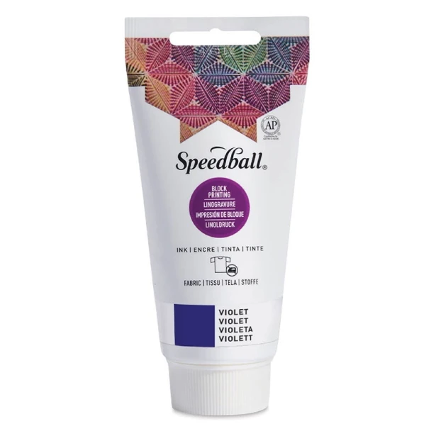 3578 Violet, farba do tkanin Block Printing, Speedball, 75 ml