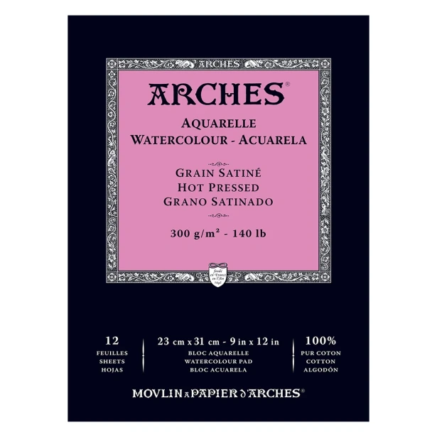 ARCHES WATERCOLOUR HOT PRESSED 300G 23X31CM.webp