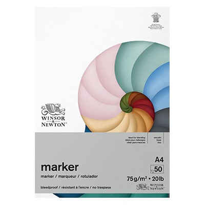 Bleedproof marker pad, blok rysunkowy W&N A4, 50 kartek