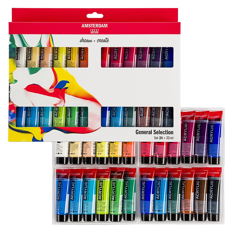 Farby akrylowe Talens Amsterdam, 24 x 20 ml